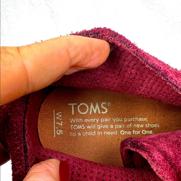 Toms Burgundy Suede Ankle Boots - Picture 4 of 6